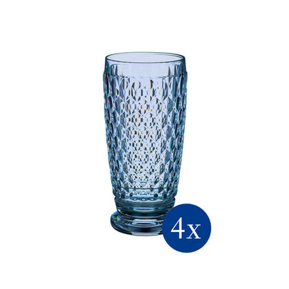 Boston Colored - Blue Highball / Beer Tumbler (Set of 4)